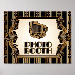 Vintage-Kamera 1920er-Fotoautomaten-Plakat Poster