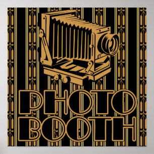 Vintage-Kamera 1920er-Fotobooth-Plakat Poster