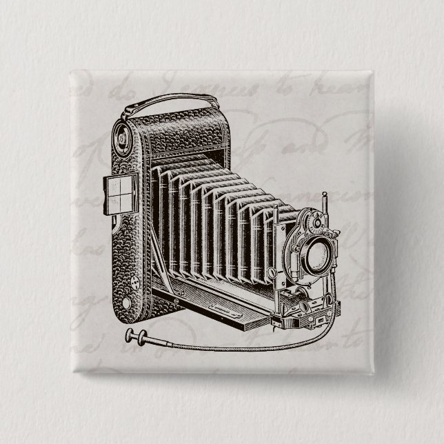 Vintage Kamera - antike Kamera-Fotografie Retro Button (Vorderseite)