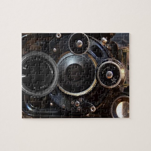 Vintage Kamera Antikfotografie Puzzle (Horizontal)