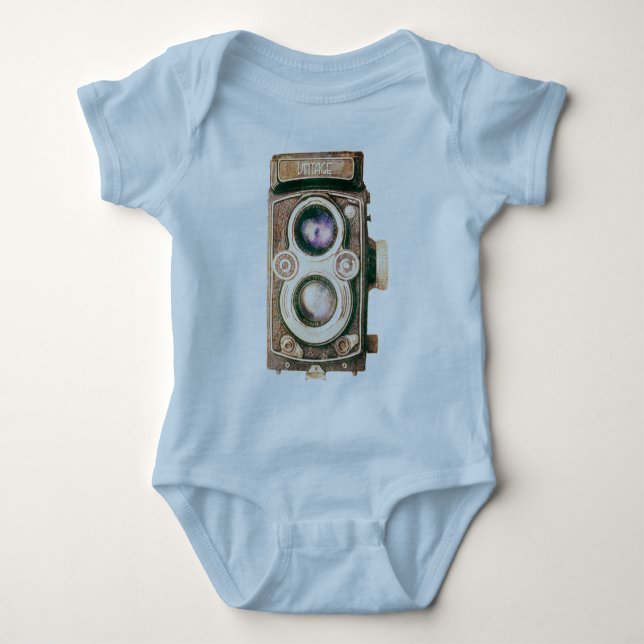 Vintage Kamera Baby Strampler (Vorderseite)