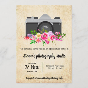 Vintage Kamera Einladung