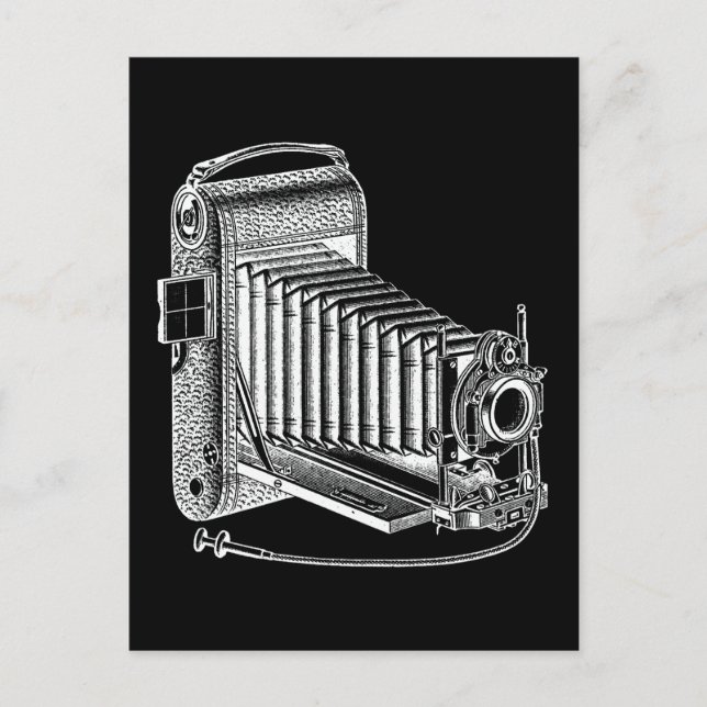 Vintage Kamera - Fotografie-Retro Postkarte (Vorderseite)