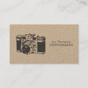 Vintage-Kamera-Grunge-Fotografie-Geschäftskarten Visitenkarte