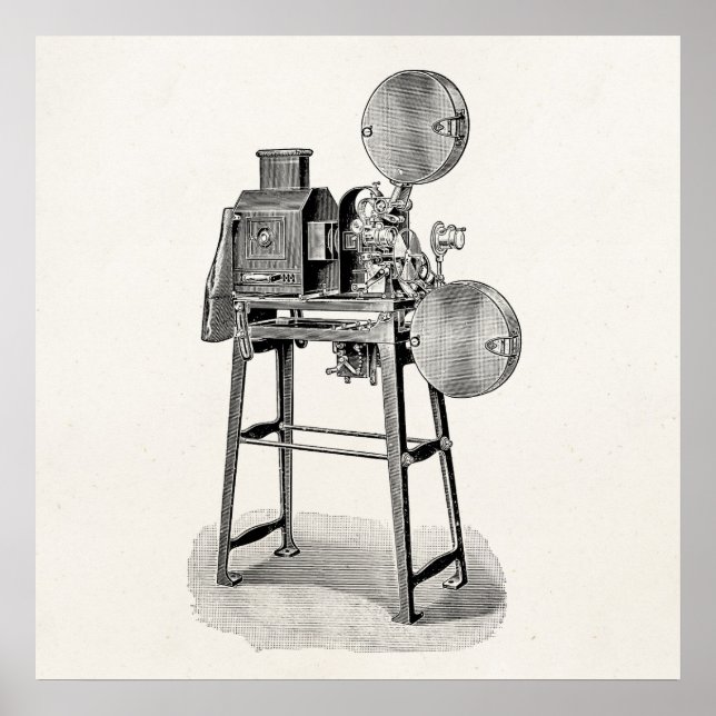 Vintage Kamera-Kinematografie-Ausrüstung Poster (Vorne)