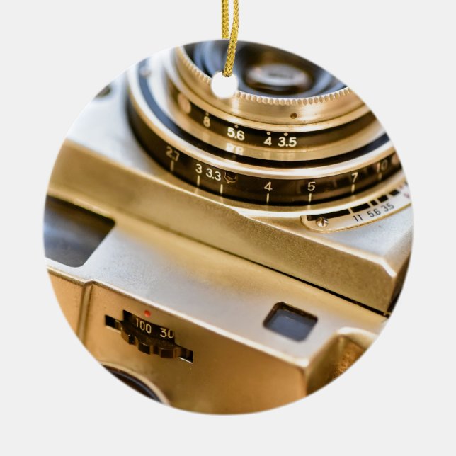 Vintage Kamera mit Art! Keramikornament (Vorne)