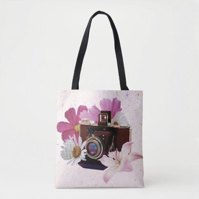 Vintage Kamera mit Blumen (Vorderseite)
