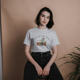 Vintage Kamera mit floraler, Retro-Fotografie T-Shirt