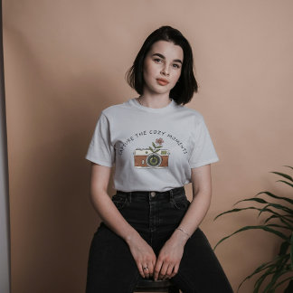 Vintage Kamera mit floraler, Retro-Fotografie T-Shirt