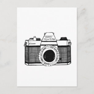 Vintage Kamera Postkarte