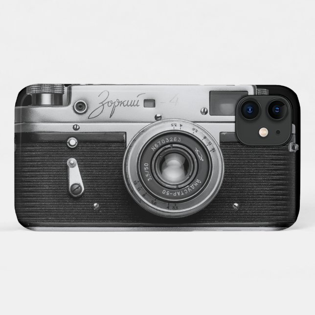 Vintage-Kamera Retro Style Handy Case-Mate iPhone Hülle (Rückseite (Horizontal))