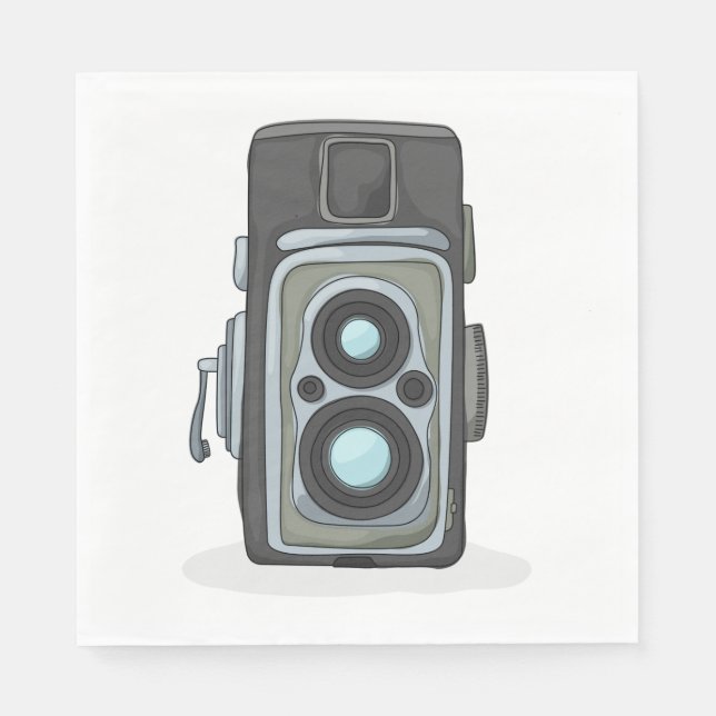 Vintage Kamera Serviette (Vorderseite)