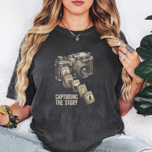Vintage-Kamera-Storyteller-Kunst T-Shirt