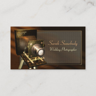 Vintage Kamera-Visitenkarte Visitenkarte
