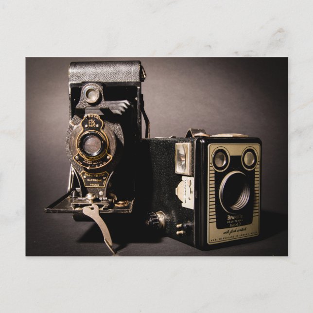 Vintage Kamerakarte Postkarte (Vorderseite)