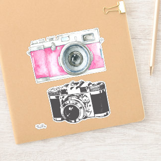 Vintage Kameras DSLR SLR Fotograf Vinyl Sticke Aufkleber
