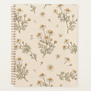 Vintage-Kamille-Blumen-Botanik-Notizbuch Planer