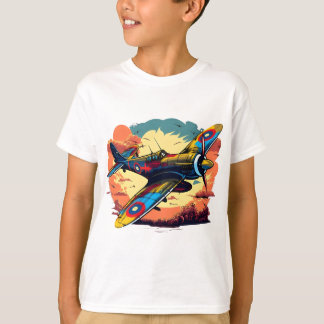 Vintage-Kampfflugzeug-Design T-Shirt
