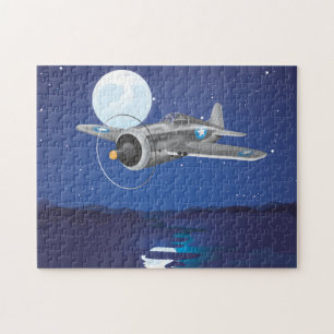 Vintage-Kampfflugzeug Puzzle