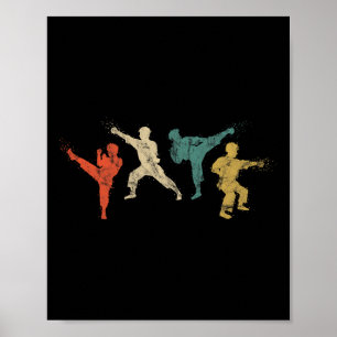 Vintage Kampfkunst Kinder und Erwachsene Karate Sh Poster