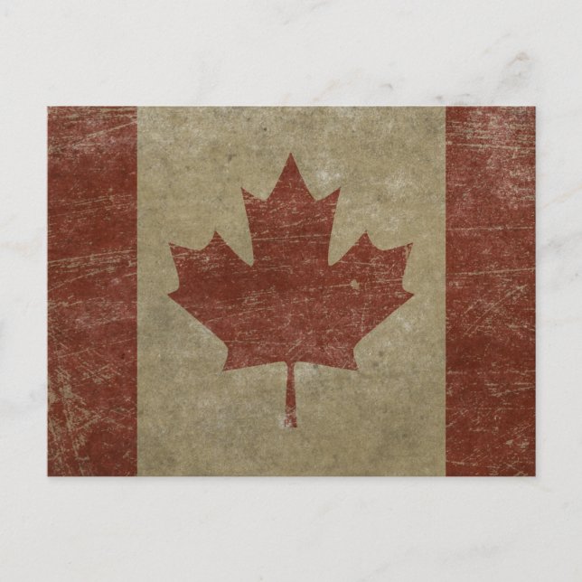 Vintage Kanada-Flagge Postkarte (Vorderseite)