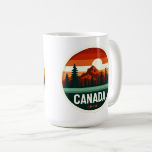 Vintage Kanada Retro Berg Reise Abzeichen Aufklebe Kaffeetasse