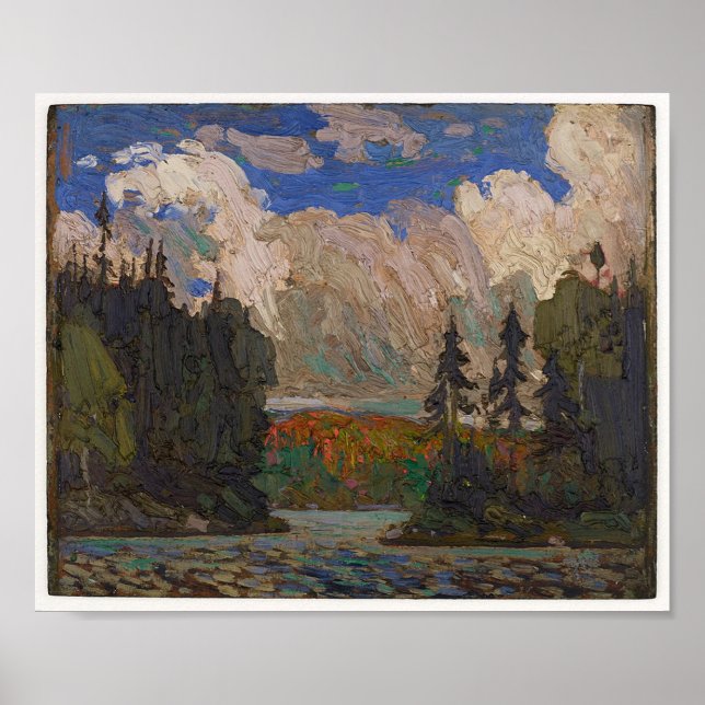 Vintage kanadische Malerei Tom Thomson Black Spuce Poster (Vorne)
