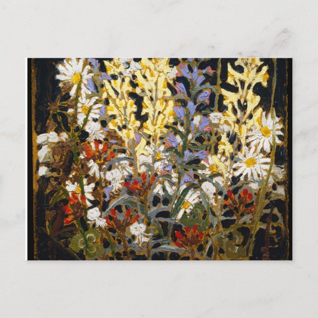 Vintage kanadische Wildblumen von Tom Thomson Postkarte (Vorderseite)