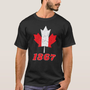 Vintage kanadisches Ahornblatt Kanada 1867 Kanada T-Shirt