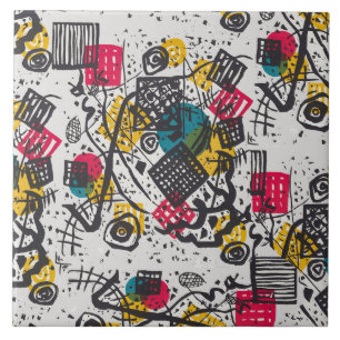 Vintage Kandinsky Kleine Welten V Bauhaus Abstrakt Fliese