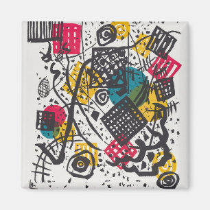 Vintage Kandinsky Kleine Welten V Bauhaus Abstrakt Magnet