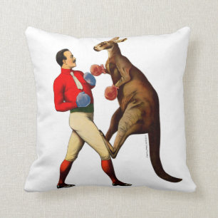 Vintage-Känguru-Boxer-Boxsport Kissen