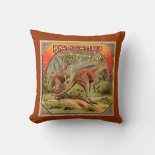 Vintage-Känguru-Werbung Kissen