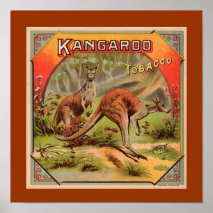 Vintage-Känguru-Werbung Poster
