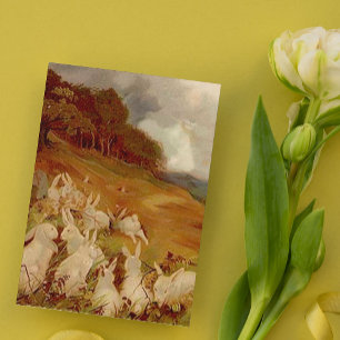 Vintage Kaninchen Feiertagskarte