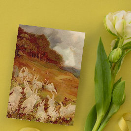 Vintage Kaninchen Feiertagskarte