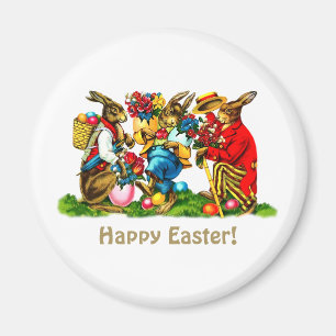 Vintage Kaninchen Ostergeschenk Magnet