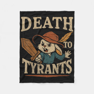 Vintage-Kaninchen Tod den Tyrannen Retro 90er Fleecedecke