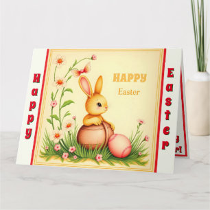 Vintage Kaninchenherstellung zu Ostern Karte