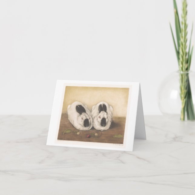 Vintage Kaninchenleerer Karte (Vorderseite)