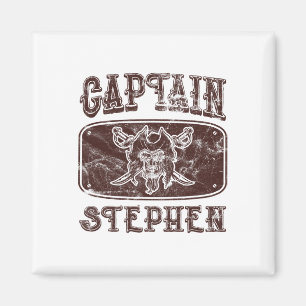 Vintage Kapitän Stephen Personalisierter Pirat Pon Magnet