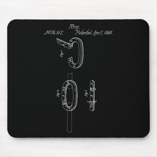 Vintage-Karabiner-Shirt - Felsenkletterer Berg Mousepad (Vorne)