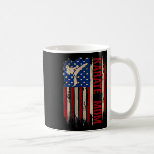 Vintage Karate-Mama Amerikanische Flagge - Das Kic Kaffeetasse