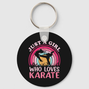 Vintage Karate Martial Arts Ein Mädchen, das es li Schlüsselanhänger