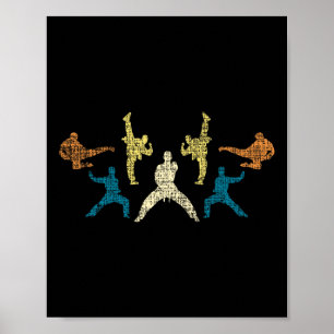 Vintage Karate Taekwondo Mixed Martial Arts MMA Ku Poster
