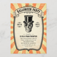 Vintage Karneval Show Halloween Einladungen