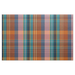 Vintage-Karo-Muster in Farben des Mid-Century-Mode Stoff