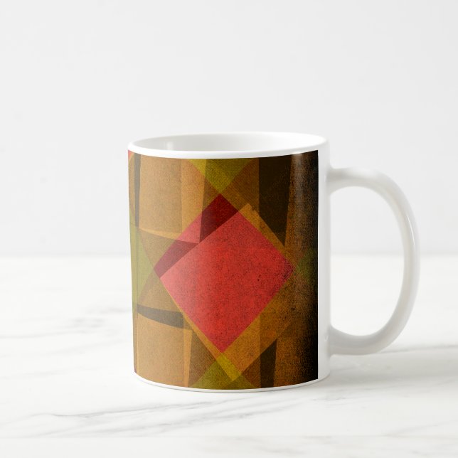 Vintage Karo- und Quadratzmuster Tasse (Rechts)