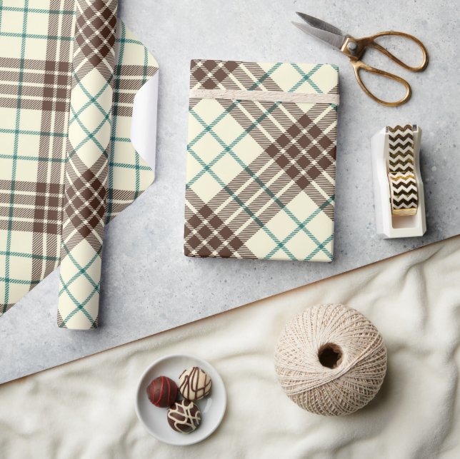 Vintage-Karomuster Geschenkpapier (Kunsthandwerk)