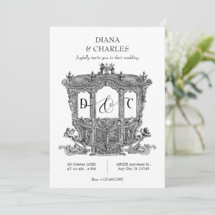 Vintage Karriere königliche Hochzeit Einladung